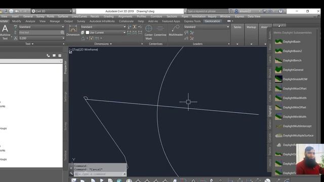 How to Creat Deflection Angle of a Curve in Auto cad Part 2 смотреть онлайн