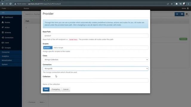 Fusio automatically create API from MongoDB collection смотреть онлайн