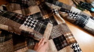 Лоскутная куртка жакет. 180 квадратов. Patchwork jacket. Утилизация лоскутков