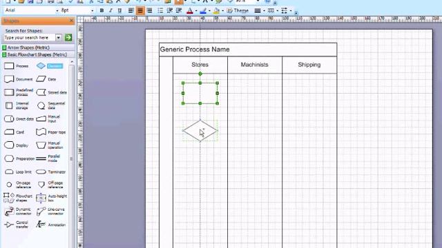Creating Cross Functional Flow Chart in Visio 2007 смотреть онлайн