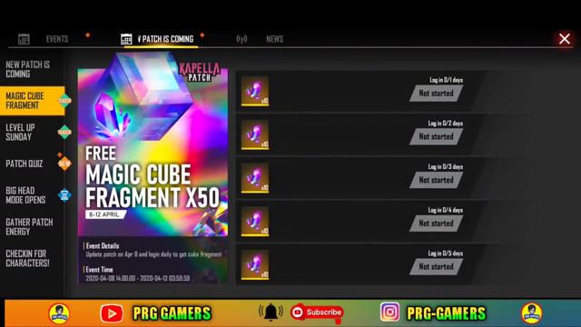 FREE MAGIC CUBE FRAGMENTS NEW EVENT FULL DETAILS || PRG GAMERS смотреть онлайн