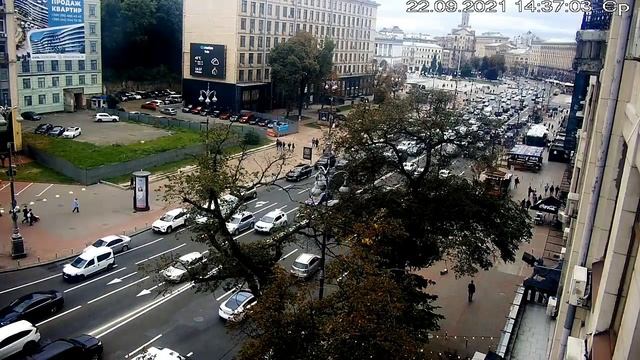 Веб-камера Киев Европейская площадь + Майдан 2021 09 22 смотреть онлайн