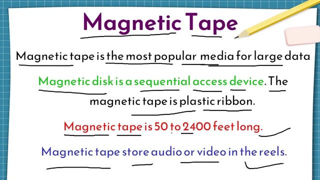 magnetic tape || what is tape drive|| magnetic tabe by vk sir|| смотреть онлайн