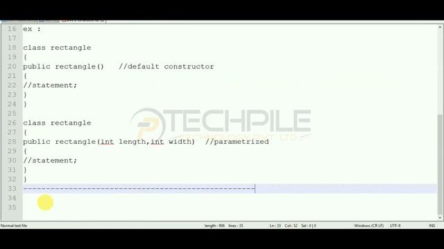 Object oriented programming in java (Example of constructor) || Parameterized constructor смотреть онлайн