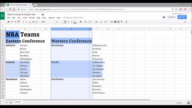 Resize & Merge Cells in Google Sheets смотреть онлайн