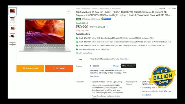 Top Gaming Laptop Deals Between ₹40k-80k | Flipkart Big Billion Days , Great Indian Festival Sale?? смотреть онлайн