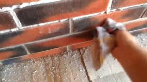 расшивка швов декоративного камня под кирпич