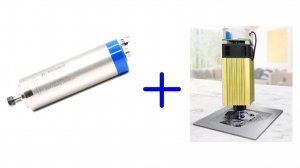 Одновременное подключение шпинделя и лазера к ЧПУ-контроллеру Inectra