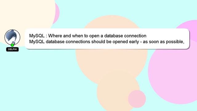 MySQL : Where and when to open a database connection смотреть онлайн