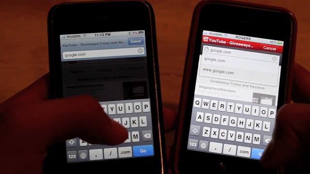 Opera Mini VS Safari Iphone speed test смотреть онлайн
