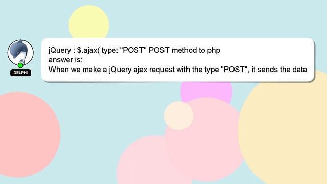 jQuery : $.ajax( type: "POST" POST method to php смотреть онлайн