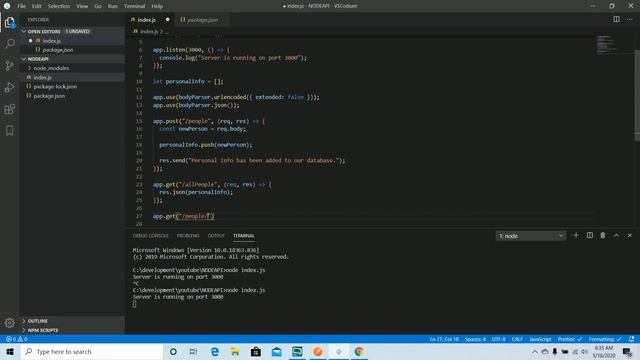 Simple Node API with Express смотреть онлайн