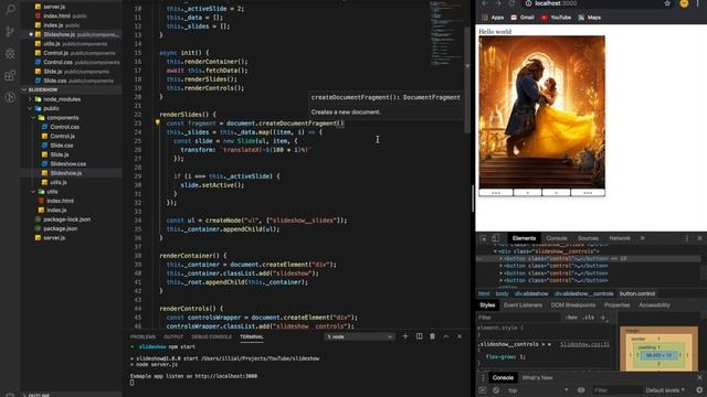 JavaScript: СОЗДАНИЕ SLIDESHOW. Рефакторинг, добавление контролов (часть 5) смотреть онлайн