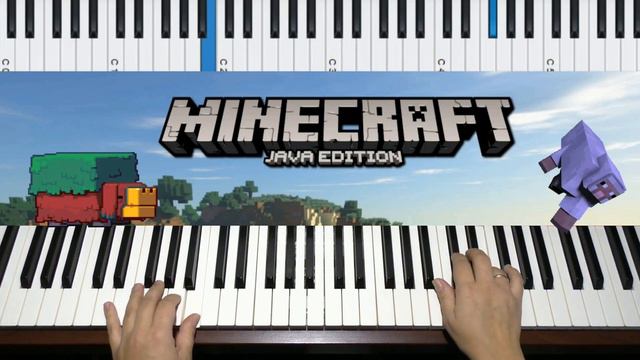 mysterious melody from Minecraft on the piano (tutorial) смотреть онлайн