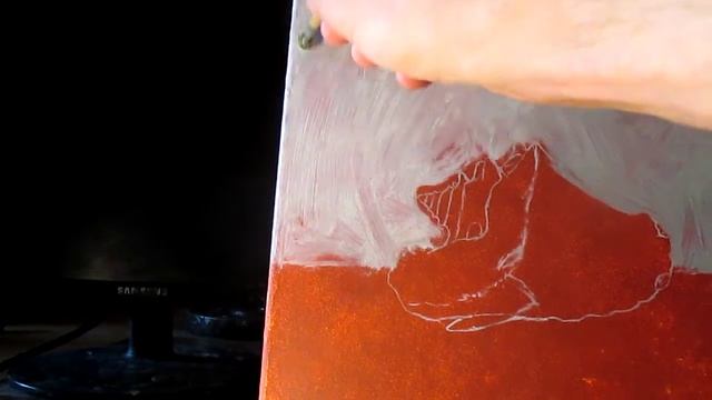 Рисуем картину с морской раковиной - многослойная #живопись - часть 2