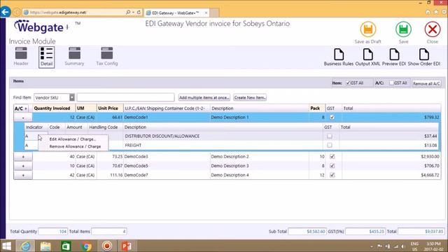 EDI SOBEYS - How to create invoices by EDI Gateway смотреть онлайн