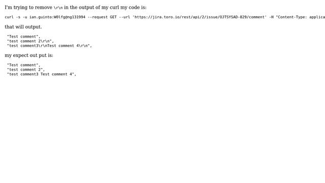 How to remove a special character in my curl output using grep,sed or awk? смотреть онлайн
