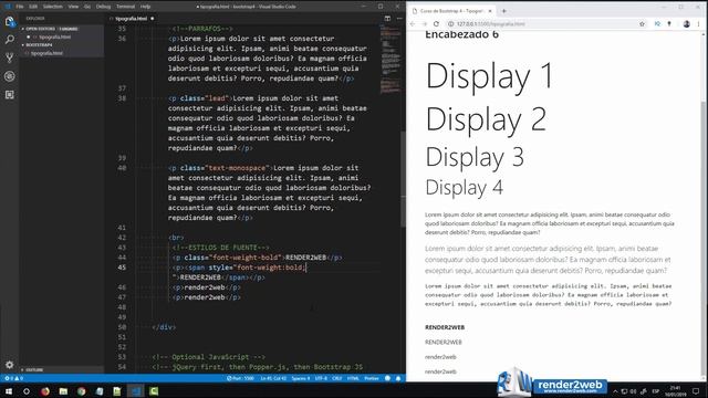 Bootstrap 4 - Encabezados y Tipografía смотреть онлайн