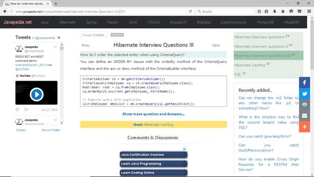 How do I order the selected entity when using CriteriaQuery?
| javapedia.net смотреть онлайн