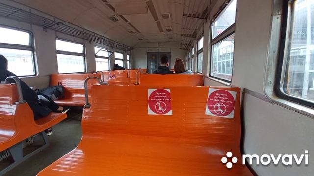 Ленинградское направление. Поездка на Электропоезде ЭТ2М от Левобережной до Ленинградского вокзала. смотреть онлайн