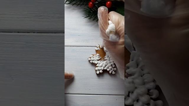 Роспись пряника снежинки смотреть онлайн