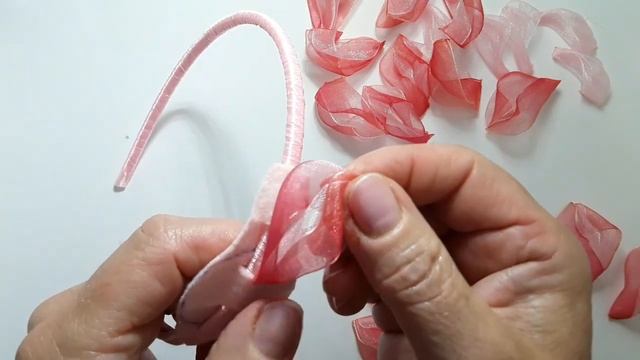 ЦВЕТОК ИЗ ОРГАНЗЫ/FLOR DE ORGANZA/ORGANZA FLOWER/DYI смотреть онлайн