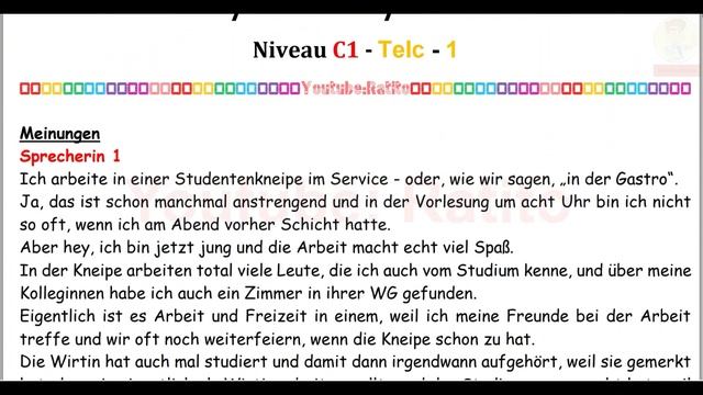 C1- Deutsch Lernen Im Schlaf & Hören, Lesen Und Verstehen- ????????????????????????????????????