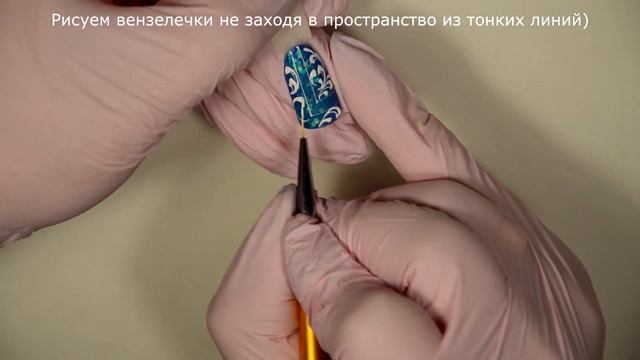 Новогодний дизайн ногтей 2019) Вензеля. Дизайн ногтей зима 2019 смотреть онлайн