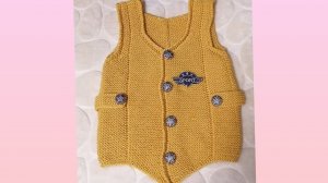 Жилетка, безрукавка на 3 года, спицами, часть 1. Стильный модный жилет.