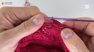 Салфетка крючком, Лилия, 36-39