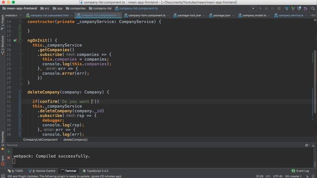 MEAN App with Angular5: 19-Delete Company from Frontend смотреть онлайн
