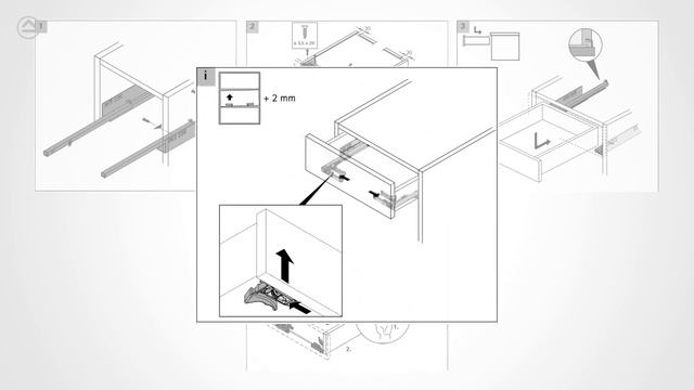 Hettich Drawer Runner Quadro25 with silent System смотреть онлайн