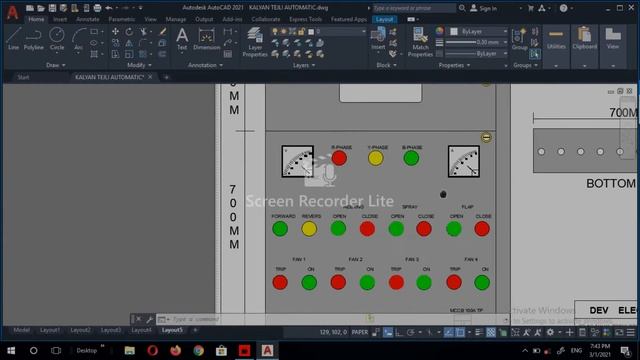Electrical control panel 2d and 3d drawing AutoCAD смотреть онлайн