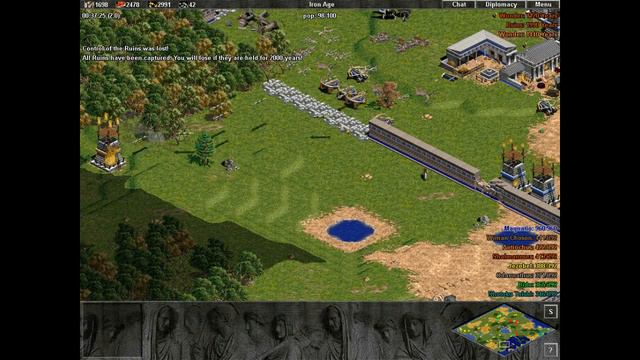 Roman vs 7 Hardest Randoms. Random Map. Age of Empires. Rise of Rome смотреть онлайн