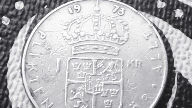 sweden coin 1 Krona - Gustaf VI Adolf 1973 Coin Pendant Value смотреть онлайн