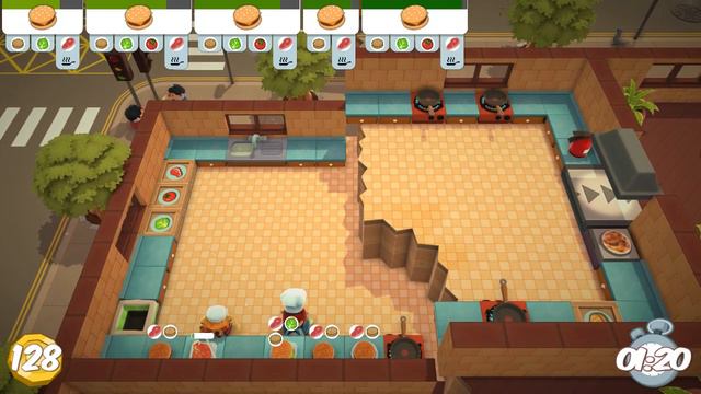 Overcooked Gameplay CO-OP 2 Player Level 1-6 Complete 3 Stars (PC)