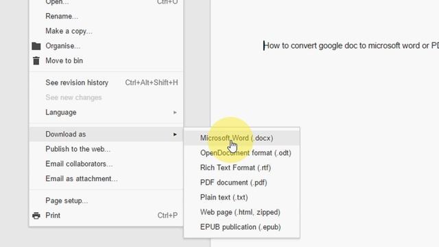 How to Download or Convert Google Doc into MS Word & PDF смотреть онлайн