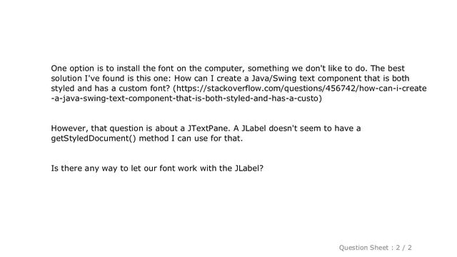 HTML : Java Swing JLabel, HTML and custom fonts смотреть онлайн