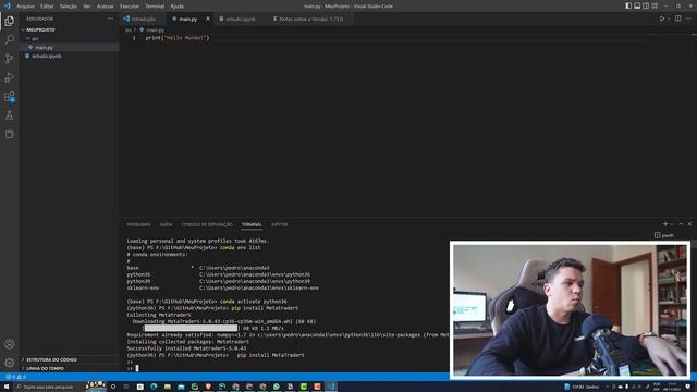 INICIANDO O METATRADER 5 USANDO PYTHON смотреть онлайн