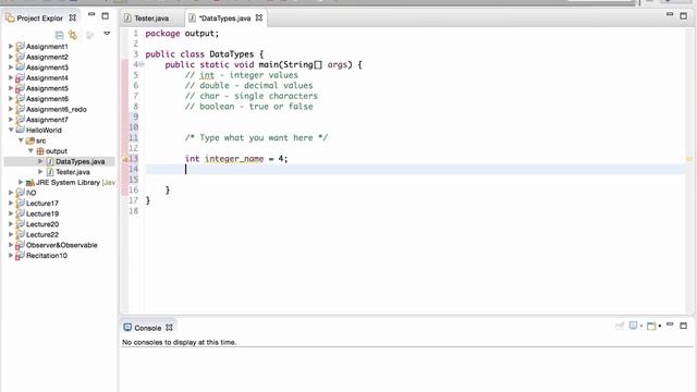 Java Tutorial - Data Types смотреть онлайн