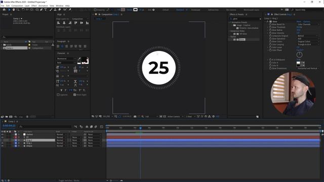 Настраиваемый обратный отсчет в After Effects смотреть онлайн