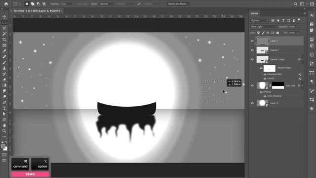 How to use Smudge Tool & Dodge Tool in Photoshop & Create Romantic Moonlight Boat Scene смотреть онлайн