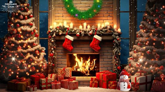 CHRISTMAS IS COMING ??☃️ Fireplace Relaxing Christmas Music ❄️ Twinkling Christmas Tree смотреть онлайн