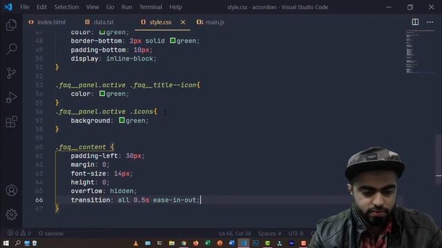 How to create an Accordion - HTML, CSS & JavaScript in हिंदी/اردو смотреть онлайн