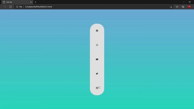 Social Media Buttons with Tooltip on Hover using only HTML & CSS смотреть онлайн