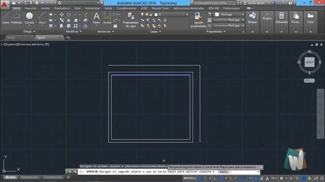 2 2 C AutoCAD, Usos del comando empalme, curso completo en español, cap 22c смотреть онлайн