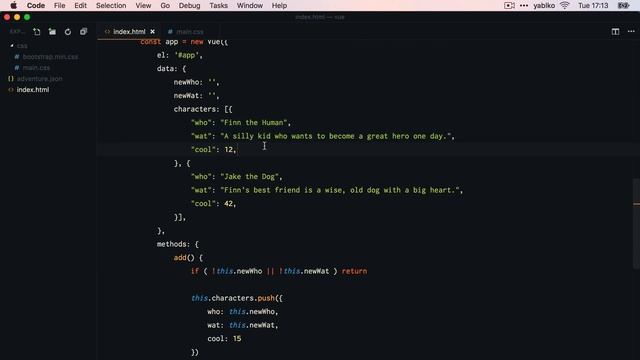JSON zo servera, animácie vo Vue.js смотреть онлайн