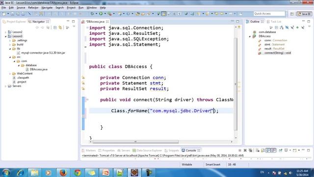 Getting started with Servlets & JSP - Lesson 3 - Database Connection - Part 1 смотреть онлайн