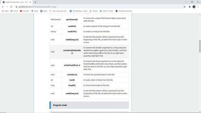 Java RandomAccessFile Class | Java.io.RandomAccessFile Class | смотреть онлайн