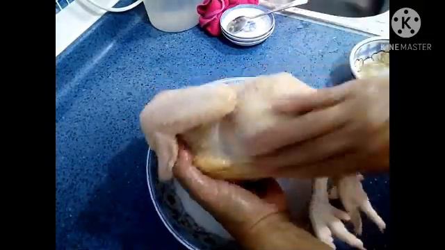 Steamed Chicken Hong Kong Style With Ginger Dip.